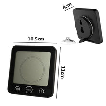 Load image into Gallery viewer, LCD Screen Waterproof Digital Bathroom Digital Bathroom Shower Kitchen Clock Timer with Alarm Waterproof for Water Splashes Visual Countdown Timer Time Management Wall Clock Temperature Humidity Countdown Time Function Wash Shower Hanging Clocks Timer