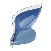 Load image into Gallery viewer, Leaf Shape Soap Box Bathroom soap holder Dish Storage Plate Tray Bathroom Soap Holder Case Bathroom Supplies bathroom gadgets Drainage Soap Holder-Leaf Soap Storage Box-Vertical Manual Soap Holder-Suction Cup Drain Soap Box for Shower Bathroom Kitchen