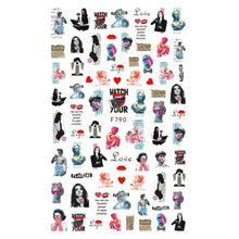 Load image into Gallery viewer, Leaf With Lines Nails Sticker Designer Fruit Nail Art 3D Decals Acrylic Designs Self Adhesive Manicure Slider Stickers Glitter Decals Love Nail Sequins Laser Heart Nail Supplies Sparkle Nail Accessories Star Accessories Heart Nail Art
