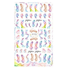 Load image into Gallery viewer, Leaf With Lines Nails Sticker Designer Fruit Nail Art 3D Decals Acrylic Designs Self Adhesive Manicure Slider Stickers Glitter Decals Love Nail Sequins Laser Heart Nail Supplies Sparkle Nail Accessories Star Accessories Heart Nail Art