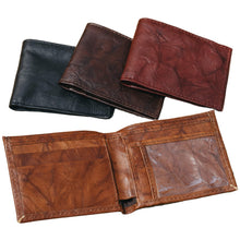 Load image into Gallery viewer, Leather Bifold Wallet with ID Window