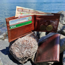 Load image into Gallery viewer, Leather Bifold Wallet with ID Window