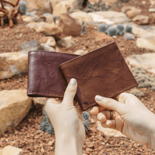Load image into Gallery viewer, Leather Bifold Wallet with ID Window