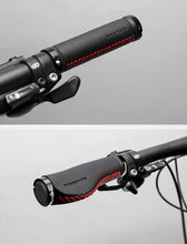 Load image into Gallery viewer, Leather City Mountain Bike Handlebar Cover Handle Grips Bar End Non-slip Aluminum Lock Ergonomic Design Non-Slip Microfiber Leather Bicycle Grip With Aluminum Alloy Dual Lock-On Bicycle Handle Bar Covers For Mountain Road Bike