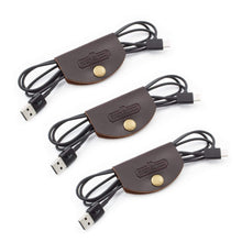Load image into Gallery viewer, Leather Cord Wraps / Cable Organizers