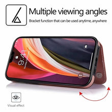 Load image into Gallery viewer, Leather Retro Card Holder Flip Cover for iPhone 11 12 13 14 Pro Max Mini Wallet Case iPhone 11 PU Leather Flip Cover Wallet Case For iPhone