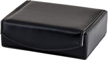 Load image into Gallery viewer, Leather Travel Cufflinks Box with 2 Pairs Metal Collar Stays
