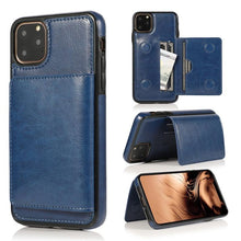 Load image into Gallery viewer, Leather Wallet Case For iPhone 11 Pro Max XS Max XR X 8 7 6S 6Plus 5 5S With Stand Card Pocket Case Cover Shockproof Texture PU Leather Wallet Cover