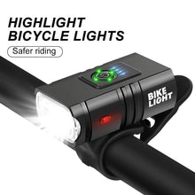 Load image into Gallery viewer, LED Bicycle Light Front USB Rechargeable 1000 Lumen Bike Front Lamp Mountain Bicycle Headlight Adjustable Lightness And Flashlight With Waterproof IPX5 And Large Capacity Battery