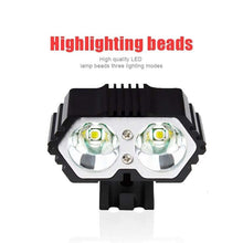 Load image into Gallery viewer, LED Bike Light Waterproof Bicycle Light USB Rechargeable Headlight Outdoor Cycling Front Lamp Cycling Front Lamp Bike Headlight For Mountain Road And City Bicycle