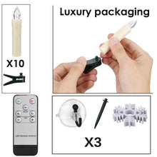 Load image into Gallery viewer, LED Candles Light Flameless Remote Control For Home Dinner Party Christmas Tree Candle LED Flameless Taper Candles Flickering with Remote Timer Battery Operated Waterproof Christmas Tree Candles Warm White Window Candles Decoration Lamp Light New Years