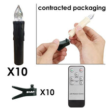 Load image into Gallery viewer, LED Candles Light Flameless Remote Control For Home Dinner Party Christmas Tree Candle LED Flameless Taper Candles Flickering with Remote Timer Battery Operated Waterproof Christmas Tree Candles Warm White Window Candles Decoration Lamp Light New Years