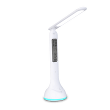 Load image into Gallery viewer, LED Desk Lamp Foldable Dimmable Touch Rechargeable Table Lamp with Calendar Temperature Alarm Clock Decorative Table Lamp Cute Study Lamps for Bedroom Décor