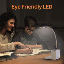 Load image into Gallery viewer, LED Desk Lamp with Penholder Eye Protection Reading Desk Lamp Rechargeable Flexible Gooseneck Bedside Lamp Indoor Lighting Decorative Table Lamp Cute Study Lamps for Bedroom Décor