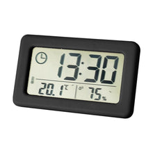 Load image into Gallery viewer, LED Digital Clock Digital Alarm Clock Battery Operated Small Desk Clocks with Smart Night Light Date Indoor Temperature LCD Electronic Clock for Bedroom Electronic Digital Screen Desktop Clock for Home Office Backlight Snooze Desk Clocks