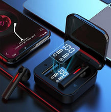 Load image into Gallery viewer, LED Display Bluetooth 5.0 Wireless Headphone Magnetic 9D Stereo Sound Earbud Sports Easy Pairing Earphone With Microphone Bluetooth In Ear Built-in Mic Headset For Sport Black Headphones Wireless Light Weight Design