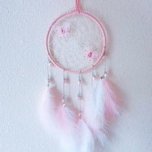 Load image into Gallery viewer, LED Dream Catcher Lamp Flying Wind Chimes Lighting Dream-catcher Handmade Ornaments Traditional Gifts Feather Pendant Romantic Creative Wall Hanging Home Wall Decoration Ornament Craft Native American Style