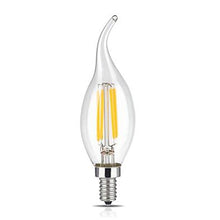 Load image into Gallery viewer, LED Filament Bulb E14 4W/6W AC220V Glass Shell 360 Degree C35 Edison Retro Candle Light Warm/Cold White LED Candelabra Bulb 25W Equivalent 250 Lumens, 3000K Soft White 2W Filament Dimmable LED Chandelier Light Bulbs