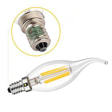Load image into Gallery viewer, LED Filament Bulb E14 4W/6W AC220V Glass Shell 360 Degree C35 Edison Retro Candle Light Warm/Cold White LED Candelabra Bulb 25W Equivalent 250 Lumens, 3000K Soft White 2W Filament Dimmable LED Chandelier Light Bulbs