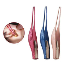 Load image into Gallery viewer, LED Flashlight Stainless Steel Tweezers Ear Pick Clean Colorful Tweezers Tool Hair Removal Care