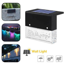 Load image into Gallery viewer, LED Solar Fence Light Outdoor Courtyard Home Garden Decoration Light RGB Waterproof Plywood Lights Decorative Table Lamp Cute Study Lamps for Bedroom Décor