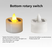 Load image into Gallery viewer, LED Solar Lamp Solar Electronic Candle Light LED Tea Lights Candles Battery Powered Fake Candles for Wedding Party Holidays Home Decoration Outdoor Electronic Flameless Candle Light For Outdoor Christmas Halloween