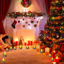 Load image into Gallery viewer, LED Solar Lamp Solar Electronic Candle Light LED Tea Lights Candles Battery Powered Fake Candles for Wedding Party Holidays Home Decoration Outdoor Electronic Flameless Candle Light For Outdoor Christmas Halloween
