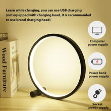 Load image into Gallery viewer, LED Table Lamp Bedroom Bedside Lamp Round Acrylic Living Room Lamp Reading Lamp Black/white Touch Control Dimmable Night Light Decorative Table Lamp Cute Study Lamps for Bedroom Décor