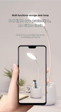 Load image into Gallery viewer, LED Table Lamp With Pen Holder Touch Dimmable Flexo Desk Lamp USB Rechargeable Eye Protection Bedside Learning Reading Lamp Decorative Table Lamp Cute Study Lamps for Bedroom Décor