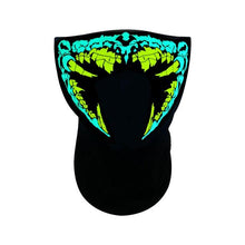 Load image into Gallery viewer, LED Warm Headgear ED Face Mask Party Masks Light Up Dance Halloween Cosplay Easter Rave Mask Luminous Costume Washable Foldable Luminous Cool Party Mask Activated Light Up Mask Led Music Party Mask Led Music Mask for Festival Party