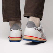 Load image into Gallery viewer, 66-250-GRY LEO Sueded Italian Goatskin Sneakers Grey Multi