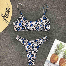Load image into Gallery viewer, Leopard Bikini Women Swimwear Female Swimsuit Women Two Pieces Scalloped Bikini Set Swimsuits Bathing Suit Two-pieces Bikini Set Bather Bathing Suit