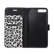 Load image into Gallery viewer, Leopard Print PU Leather Flip Cover Wallet Kickstand Feature with Card Slots Holder Magnetic Clasp Case For iPhone 14 13 12 11 Pro Max Mini 8 Plus 7 X XS XR SE Leather Leopard Flip Cover Luxury Wallet Phone Case