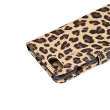 Load image into Gallery viewer, Leopard Print PU Leather Flip Cover Wallet Kickstand Feature with Card Slots Holder Magnetic Clasp Case For iPhone 14 13 12 11 Pro Max Mini 8 Plus 7 X XS XR SE Leather Leopard Flip Cover Luxury Wallet Phone Case