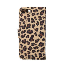 Load image into Gallery viewer, Leopard Print PU Leather Flip Cover Wallet Kickstand Feature with Card Slots Holder Magnetic Clasp Case For iPhone 14 13 12 11 Pro Max Mini 8 Plus 7 X XS XR SE Leather Leopard Flip Cover Luxury Wallet Phone Case
