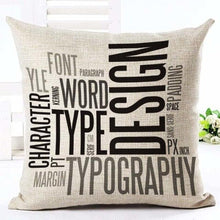 Load image into Gallery viewer, Letter Love Home Cushion Covers Cotton Linen Black White Pillow Cover I Love You Forever and Always Throw Pillow Case Love Letter Pillow Cushion Covers Fashion Home Decor Cover Sofa Bed Nordic Decorative Pillow Case 45x45CM