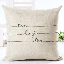 Load image into Gallery viewer, Letter Love Home Cushion Covers Cotton Linen Black White Pillow Cover I Love You Forever and Always Throw Pillow Case Love Letter Pillow Cushion Covers Fashion Home Decor Cover Sofa Bed Nordic Decorative Pillow Case 45x45CM