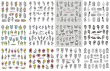 Load image into Gallery viewer, Letter Nail Water Decals With Inscriptions Sexy Girl Black White Tattoo Slider English Alphabet Nail Decals Adhesive Letter 3D Nail Art Stickers for Women Girls Nail Decoration Manicure for Women Decorations Birthday Party Favor Gift