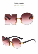 Load image into Gallery viewer, Letter NO Party Rimless Irregular Design Sunglasses For Men/Women Fashionable NO Sunglasses for Kids Oversize & Irregular Design Frameless Polygon Glasses For Children