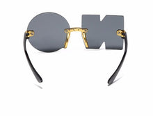 Load image into Gallery viewer, Letter NO Party Rimless Irregular Design Sunglasses For Men/Women Fashionable NO Sunglasses for Kids Oversize & Irregular Design Frameless Polygon Glasses For Children