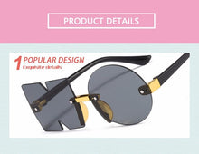 Load image into Gallery viewer, Letter NO Party Rimless Irregular Design Sunglasses For Men/Women Fashionable NO Sunglasses for Kids Oversize & Irregular Design Frameless Polygon Glasses For Children