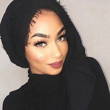 Load image into Gallery viewer, Light Soft Fashion Solid Scarf Crinkle Cotton Linen Wrap Shawl Hijab Muslim Woman Shawls Turban Islamic Clothing Head Wrap For Women