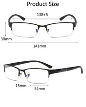 Load image into Gallery viewer, Lightweight Alloy Semi-Rimless Reading Glasses For Men And Women With Quality Half Frame Men Reading Glasses For Men New Retro Eyewear