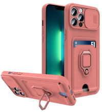 Load image into Gallery viewer, Lightweight Heavy Duty Protective Case With Rotatable Kickstand Ring For iPhone 13 14 Case Magnetic Ring Holder Cover for iPhone 12 11 14 Pro Wallet Card Armor iphone Case