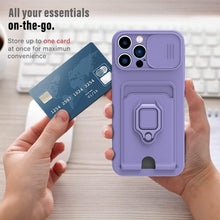 Load image into Gallery viewer, Lightweight Heavy Duty Protective Case With Rotatable Kickstand Ring For iPhone 13 14 Case Magnetic Ring Holder Cover for iPhone 12 11 14 Pro Wallet Card Armor iphone Case