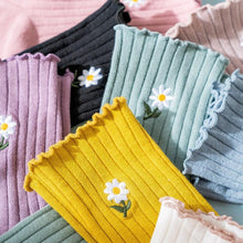 Load image into Gallery viewer, Little Flower Socks Girl's Socks Simple Solid Color Socks Women's Long Socks Kawaii Happy And Funny Breathable Socks For Women