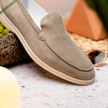 Load image into Gallery viewer, 16-621-BON LIVORNO Sueded Italian Goatskin Loafer Bone