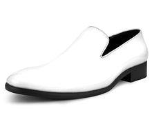 Load image into Gallery viewer, Amali Degas White Patent Leather Slip-on Men's Dress Shoe