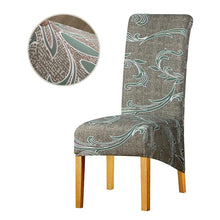 Load image into Gallery viewer, Long Backrest High Elastic Chair Cover European Backrest Seat Cover Home Washable Living Room Restaurant Hotel Party Banquet Dining Chair Cover Stretch Chair Slipcover, Spandex Elastic Removable Washable Chair Seat Covers Protector for Dining Room