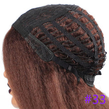 Load image into Gallery viewer, Long Kinky Straight Synthetic Wigs for Black Women Black Brown Blonde Ginger Red White Hair Afro Wigs Synthetic Hair Wigs For Black Women Cosplay Wigs For Women